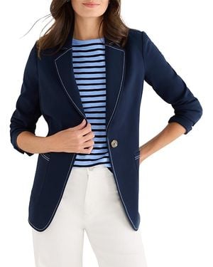 NIC+ZOE Sleek Accent Stitch Anywhere Blazer - Blue