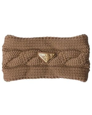 Prada Wool Headband - Brown