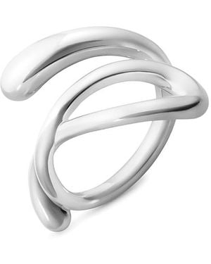 Georg Jensen Sterling Mercy Open Sculptural Ring - Metallic
