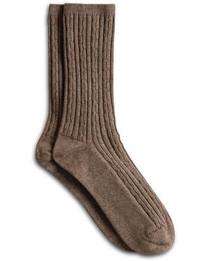Jenni Kayne Cable Socks - Brown