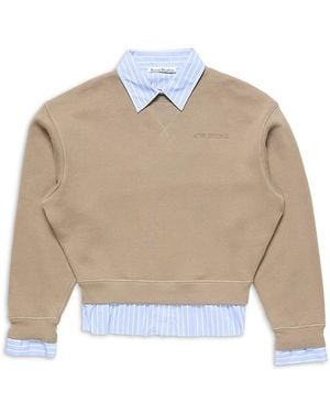 Acne Studios Layered Look Sweatshirt - Natural