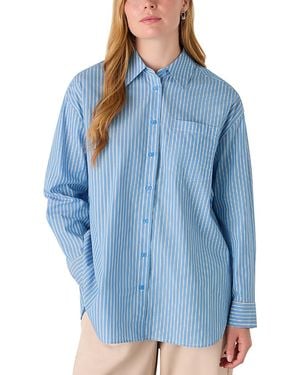 Whistles Oversize Stripe Shirt - Blue