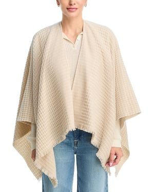 Rag & Bone Joni Waffle Wool Poncho - Natural