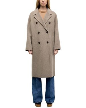 Gerard Darel Aela Double Breasted Coat - Natural