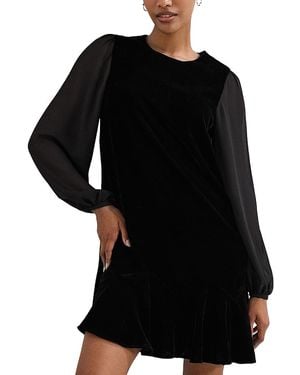 Phase Eight Velvet Swing Dress - Black