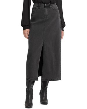 NYDJ Petite High Rise Denim Maxi Skirt - Black