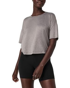 Vuori Energy Cropped Tee - Gray