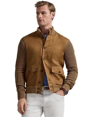 Polo Ralph Lauren Hybrid Linen Cardigan - Brown