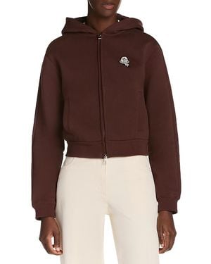 Moncler Zip Up Cardigan - Brown