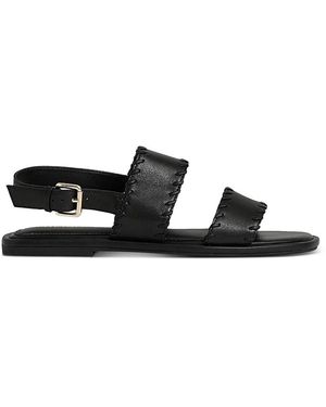Reiss Whipstitch Sandals - Black