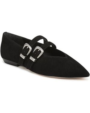 Veronica Beard Bancroft Buckle Flats - Black