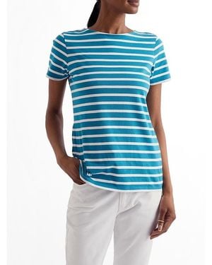 Seasalt Cornwall Sailor Boat Neck Breton T-Shirt - Blue