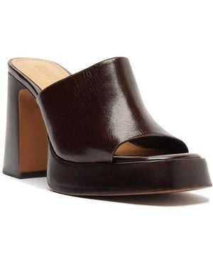 SCHUTZ SHOES Rowa Leather Platform Sandals - Brown