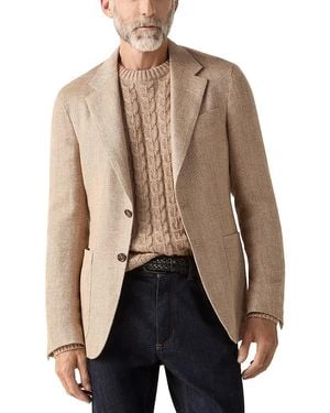 ZEGNA Silk And Linen Jacket - Natural