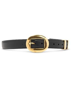 Altuzarra Vintage Brass Buckle Belt - White
