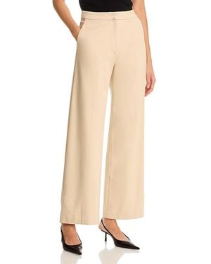 Misook High Rise Ponte Pants - Natural