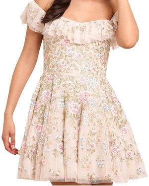 Needle & Thread Antoinettes Floral Mini Dress - Pink