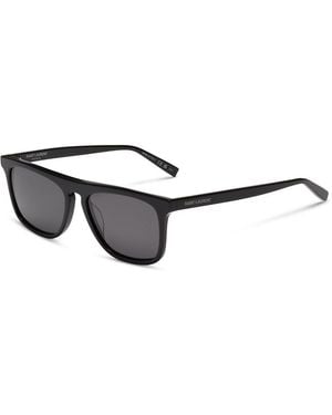 Saint Laurent Square Sunglasses, 56Mm - Metallic