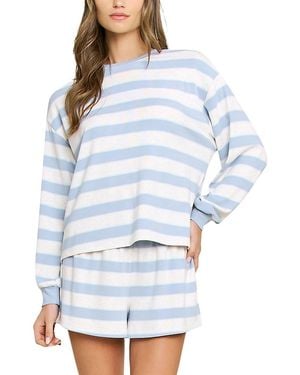 Honeydew Intimates Cozy Era Long Sleeve Short Pajama Set - Blue
