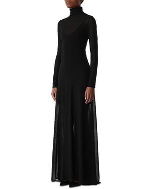 Jason Wu High Turtleneck Long Dress - Black
