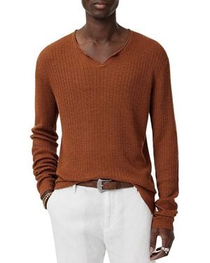 John Varvatos Egor V Neck Sweater - Brown
