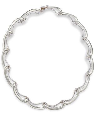 Georg Jensen Sterling Infinity Link Collar Necklace, 16.93 - Metallic