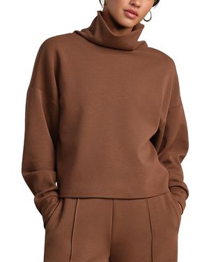 Rhone Dreamglow Mock Neck Sweatshirt - Brown