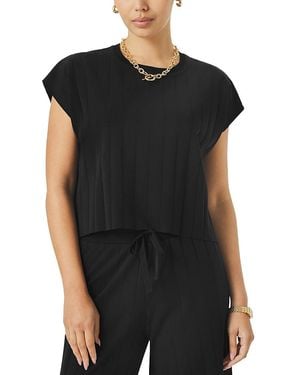 Splendid Spl X Cj Wide Rib Knit Top - Black