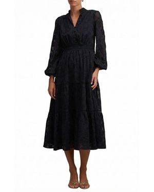 EVER NEW Nala Embroidered Midi Dress - Black