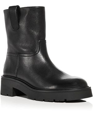 Stuart Weitzman Ren Leather Ankle Boots - Black