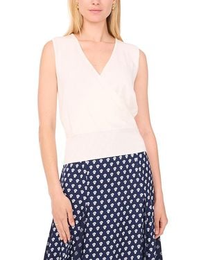 1.STATE Faux Wrap Top - Blue