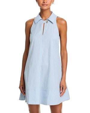 Veronica Beard Florenz Collared Mini Dress - Blue