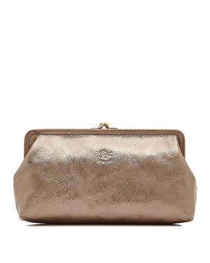 Il Bisonte Classic Manuela Leather Clutch - Natural