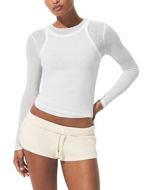 Skims Sheer Cotton Tank Top - White