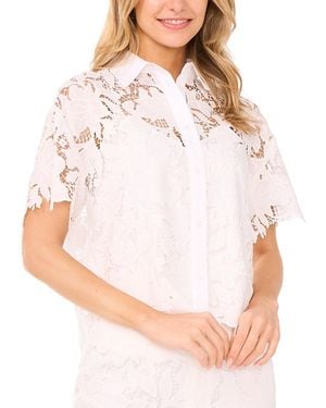 Ted Baker Short Sleeve All Over Lace Blouse - White