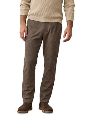 Marine Layer Slim Straight Houndstooth Chinos - Natural