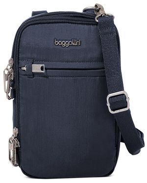 Baggallini Securtex Classic Anti Theft Mini Everything Crossbody - Blue