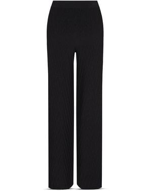Emporio Armani 3D Knit Jacquard Pants - Black
