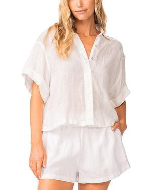 PQ Swim Linen Top - White