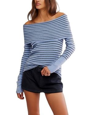 Free People Evergreen Sweater - Blue