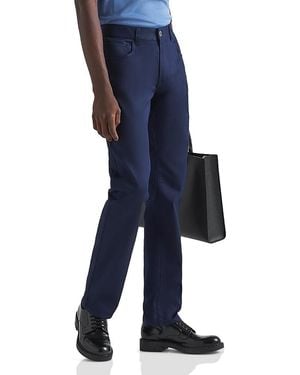 Prada Five-Pocket Stretch Drill Jeans - Blue