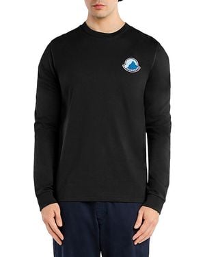 Moncler Cotton Mountain Graphic Logo Shirt - Black