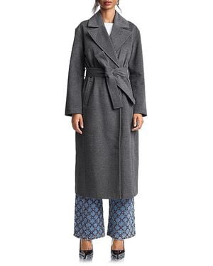 Avec Les Filles Slouchy Belted Coat - Black