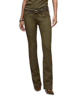 Hudson Jeans Beth Faux Suede Low Rise Baby Bootcut Jeans - Green
