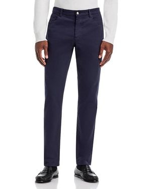 Canali Regular Fit Five Pocket Pants - Blue