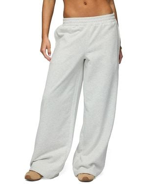 Edikted Jacie Wide Leg Sweatpants - Gray