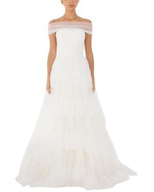 Jenny Packham Angel Falls Tiered Maxi Dress - White