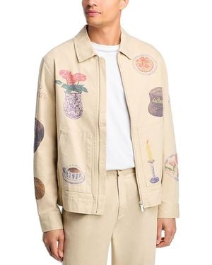 Les Deux Robert Graphic Jacket - Natural