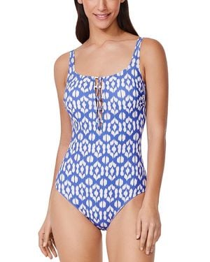 Gottex Mantra Square Neck One Piece Swimsuit - Blue