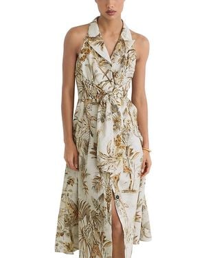 Reiss Tate Printed Dress - Metallic